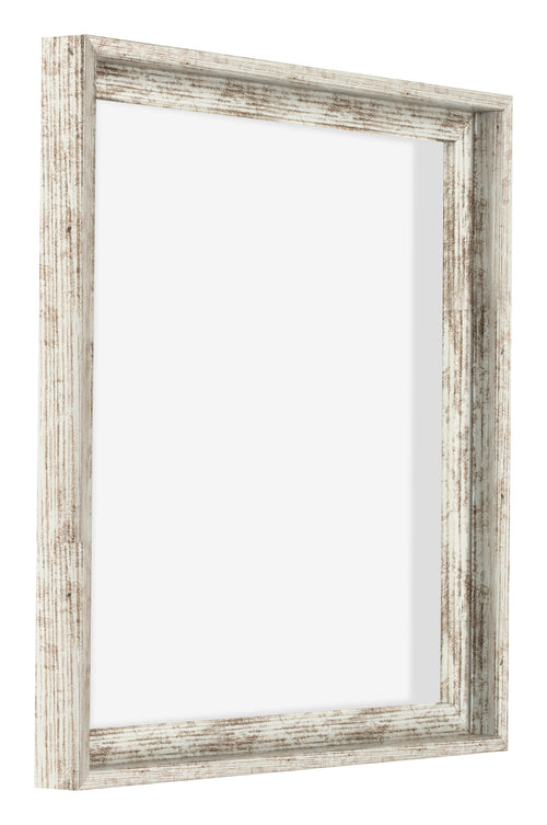 Lyon MDF Canvas Floater Frame 1 1 White Vintage Front Oblique | Yourdecoration.com