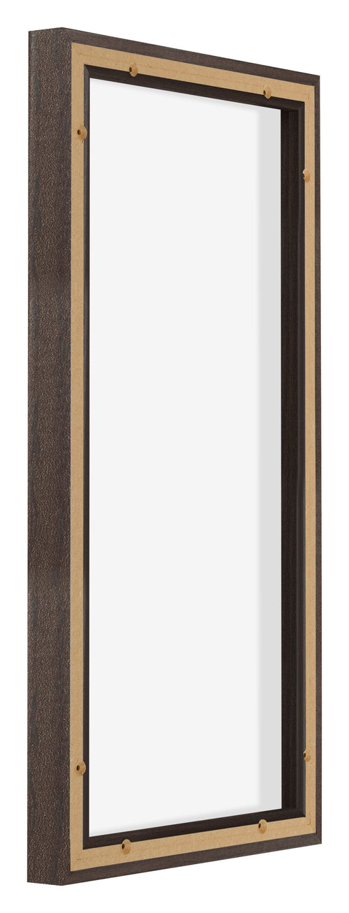 Lyon MDF Canvas Floater Frame 1 2 Oak Dark Back Oblique | Yourdecoration.com