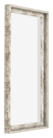Lyon MDF Canvas Floater Frame 1 2 White Vintage Front Oblique | Yourdecoration.com