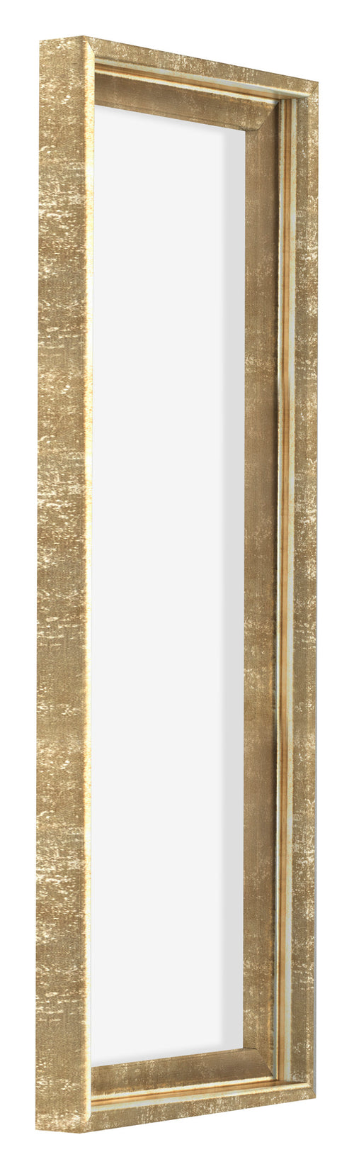 Lyon MDF Canvas Floater Frame 1 3 Gold Antique Front Oblique | Yourdecoration.com
