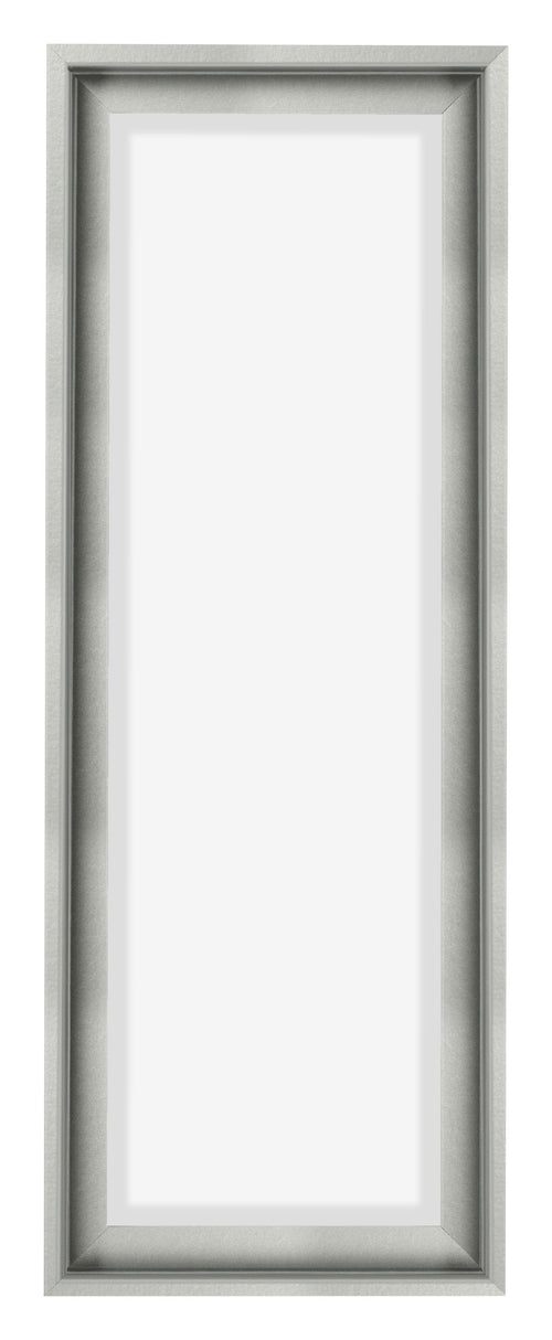 Lyon MDF Canvas Floater Frame 1 3 Silver Matte Front | Yourdecoration.com