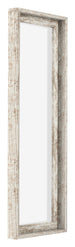 Lyon MDF Canvas Floater Frame 1 3 White Vintage Front Oblique | Yourdecoration.com