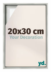 Lyon MDF Canvas Floater Frame 20x30cm Silver Matte Front Size | Yourdecoration.com