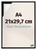 Lyon MDF Canvas Floater Frame 21x29 7cm A4 Black Matte Front Size | Yourdecoration.com