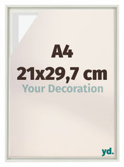 Lyon MDF Canvas Floater Frame 21x29 7cm A4 White Matte Front Size | Yourdecoration.com