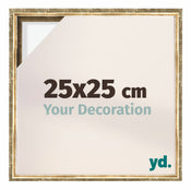 Lyon MDF Canvas Floater Frame 25x25cm Gold Antique Front Size | Yourdecoration.com