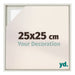 Lyon MDF Canvas Floater Frame 25x25cm White Wash Voorzijde Maat | Yourdecoration.com