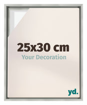 Lyon MDF Canvas Floater Frame 25x30cm Silver Matte Front Size | Yourdecoration.com
