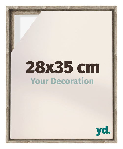Lyon MDF Canvas Floater Frame 28x35cm Sonoma Oak Voorzijde Maat | Yourdecoration.com
