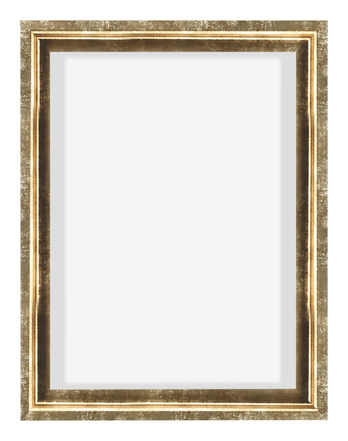 Lyon MDF Canvas Floater Frame 3 4 Gold Antique Front | Yourdecoration.com