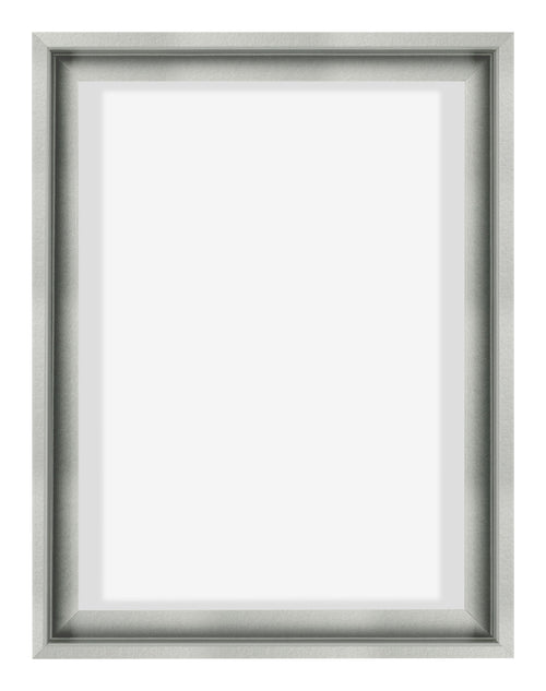 Lyon MDF Canvas Floater Frame 3 4 Silver Matte Front | Yourdecoration.com