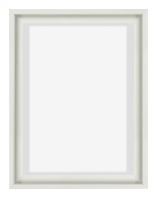 Lyon MDF Canvas Floater Frame 3 4 White Matte Front | Yourdecoration.com
