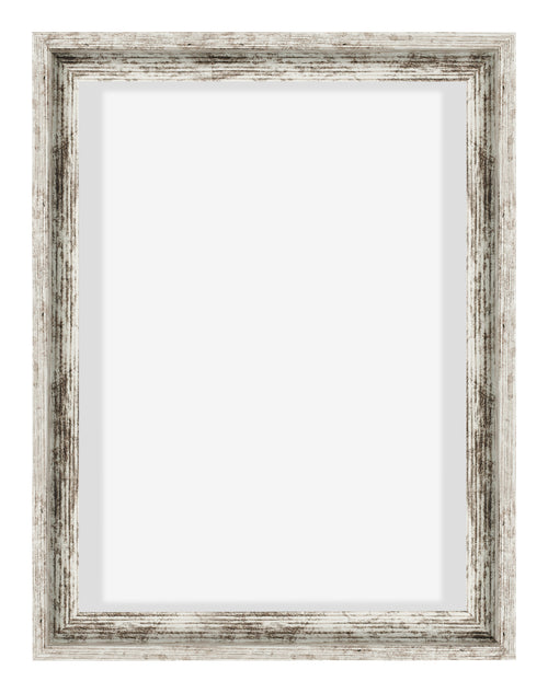 Lyon MDF Canvas Floater Frame 3 4 White Vintage Front | Yourdecoration.com
