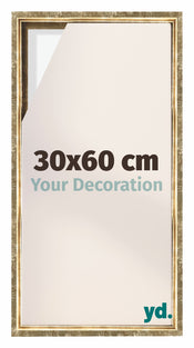 Lyon MDF Canvas Floater Frame 30x60cm Gold Antique Front Size | Yourdecoration.com