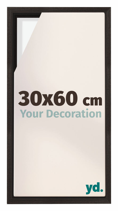 Lyon MDF Canvas Floater Frame 30x60cm Oak Dark Front Size | Yourdecoration.com