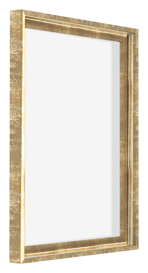 Lyon MDF Canvas Floater Frame 4 5 Gold Antique Front Oblique | Yourdecoration.com