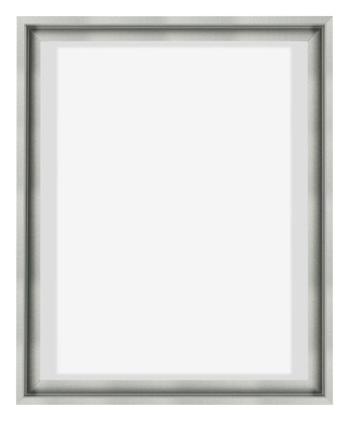 Lyon MDF Canvas Floater Frame 4 5 Silver Matte Front | Yourdecoration.com