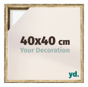 Lyon MDF Canvas Floater Frame 40x40cm Gold Antique Front Size | Yourdecoration.com