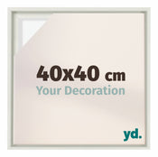 Lyon MDF Canvas Floater Frame 40x40cm White Matte Front Size | Yourdecoration.com