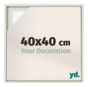 Lyon MDF Canvas Floater Frame 40x40cm White Wash Voorzijde Maat | Yourdecoration.com