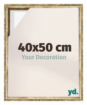 Lyon MDF Canvas Floater Frame 40x50cm Gold Antique Front Size | Yourdecoration.com