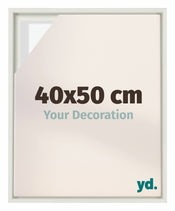 Lyon MDF Canvas Floater Frame 40x50cm White Matte Front Size | Yourdecoration.com