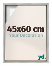 Lyon MDF Canvas Floater Frame 45x60cm Silver Matte Front Size | Yourdecoration.com