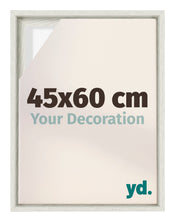 Lyon MDF Canvas Floater Frame 45x60cm White Wash Voorzijde Maat | Yourdecoration.com