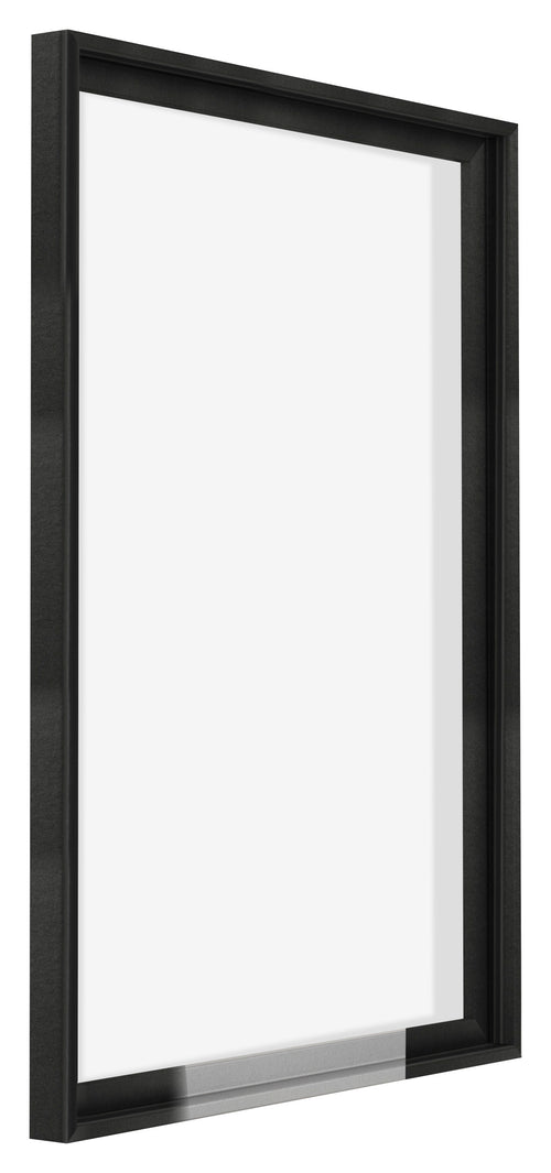 Lyon MDF Canvas Floater Frame 5 7 Black Matte Front Oblique | Yourdecoration.com
