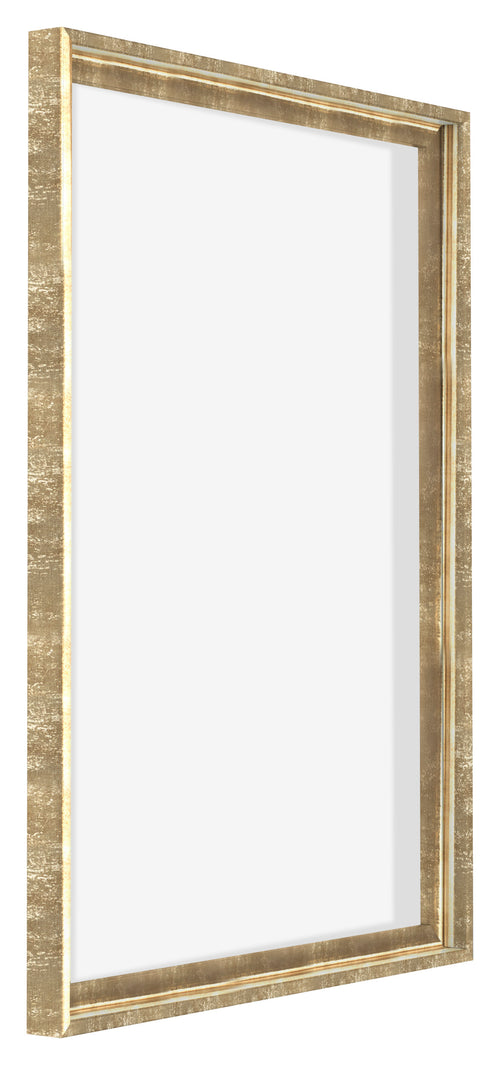 Lyon MDF Canvas Floater Frame 5 7 Gold Antique Front Oblique | Yourdecoration.com