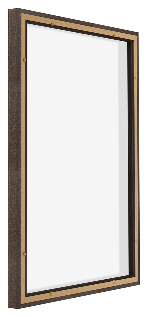 Lyon MDF Canvas Floater Frame 5 7 Oak Dark Back Oblique | Yourdecoration.com