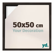 Lyon MDF Canvas Floater Frame 50x50cm Oak Dark Front Size | Yourdecoration.com