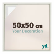 Lyon MDF Canvas Floater Frame 50x50cm White Matte Front Size | Yourdecoration.com