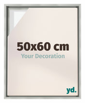 Lyon MDF Canvas Floater Frame 50x60cm Silver Matte Front Size | Yourdecoration.com