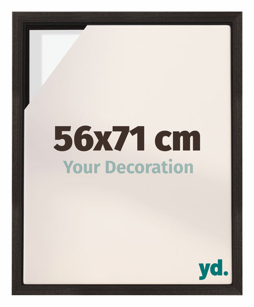Lyon MDF Canvas Floater Frame 56x71cm Oak Dark Front Size | Yourdecoration.com