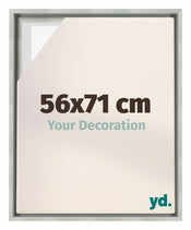 Lyon MDF Canvas Floater Frame 56x71cm Silver Matte Front Size | Yourdecoration.com