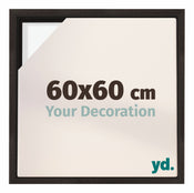 Lyon MDF Canvas Floater Frame 60x60cm Oak Dark Front Size | Yourdecoration.com