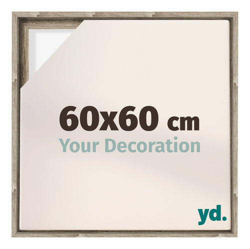 Lyon MDF Canvas Floater Frame 60x60cm Sonoma Oak Voorzijde Maat | Yourdecoration.com