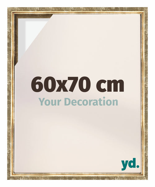 Lyon MDF Canvas Floater Frame 60x70cm Gold Antique Front Size | Yourdecoration.com