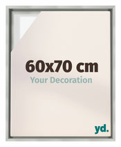 Lyon MDF Canvas Floater Frame 60x70cm Silver Matte Front Size | Yourdecoration.com