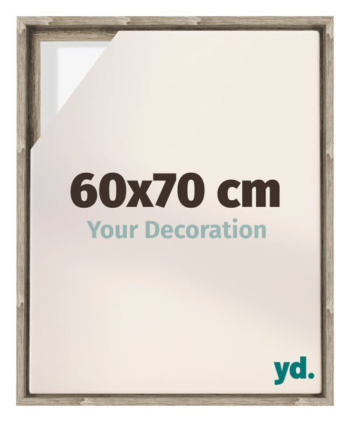Lyon MDF Canvas Floater Frame 60x70cm Sonoma Oak Voorzijde Maat | Yourdecoration.com