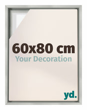 Lyon MDF Canvas Floater Frame 60x80cm Silver Matte Front Size | Yourdecoration.com