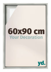 Lyon MDF Canvas Floater Frame 60x90cm Silver Matte Front Size | Yourdecoration.com