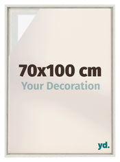 Lyon MDF Canvas Floater Frame 70x100cm White Wash Voorzijde Maat | Yourdecoration.com