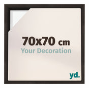 Lyon MDF Canvas Floater Frame 70x70cm Oak Dark Front Size | Yourdecoration.com