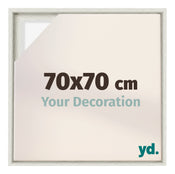 Lyon MDF Canvas Floater Frame 70x70cm White Wash Voorzijde Maat | Yourdecoration.com