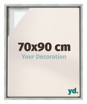 Lyon MDF Canvas Floater Frame 70x90cm Silver Matte Front Size | Yourdecoration.com