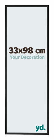 Miami Aluminium Photo Frame 33x98cm Black High Gloss Front Size | Yourdecoration.com