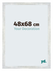 Mura MDF Photo Frame 48x68cm Silver Glossy Vintage Front Size | Yourdecoration.com