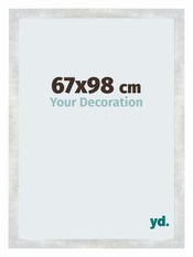 Mura MDF Photo Frame 67x98cm Silver Shiny Vintage Front Size | Yourdecoration.com